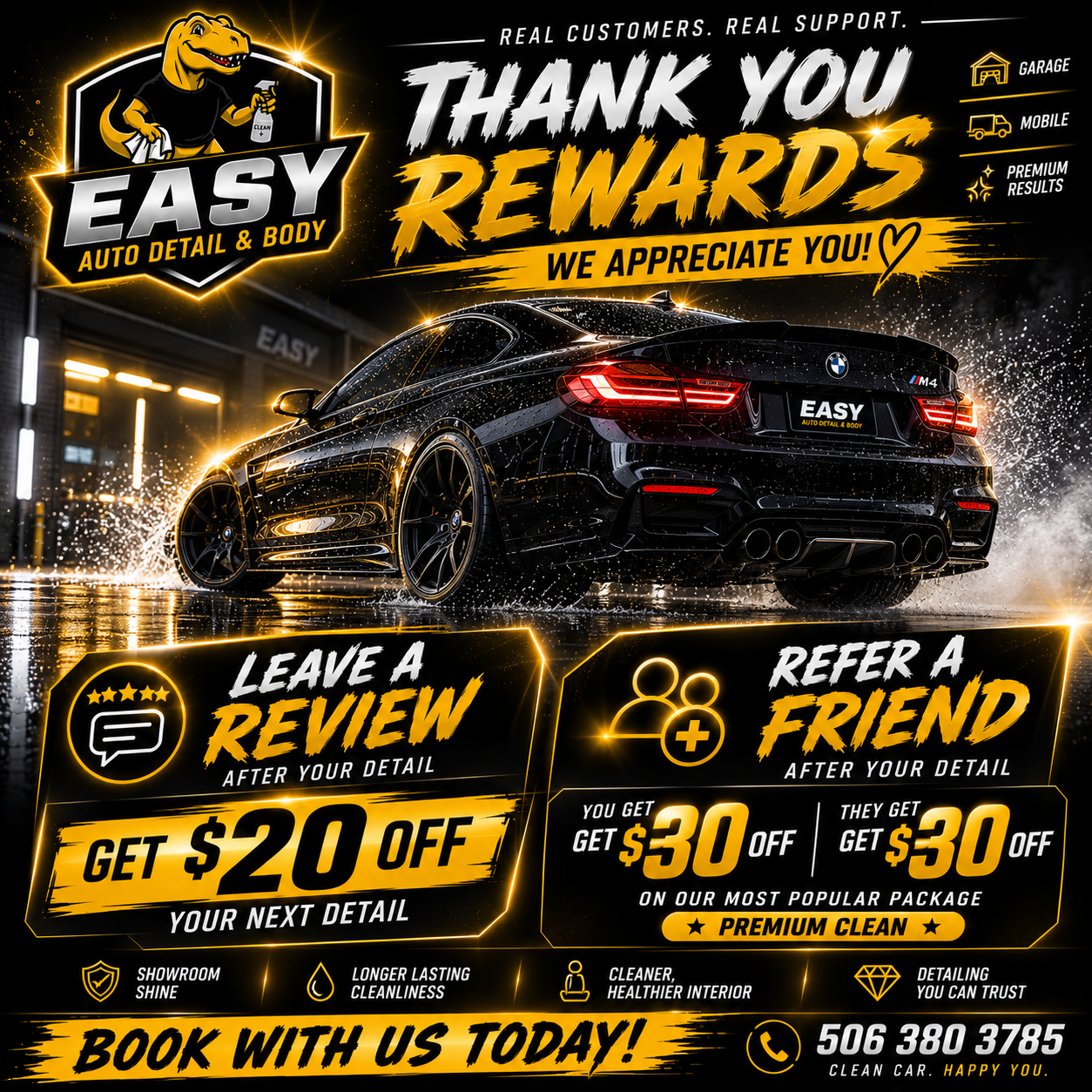 Thank You Rewards — Leave a review for $20 off, refer a friend for $30 off